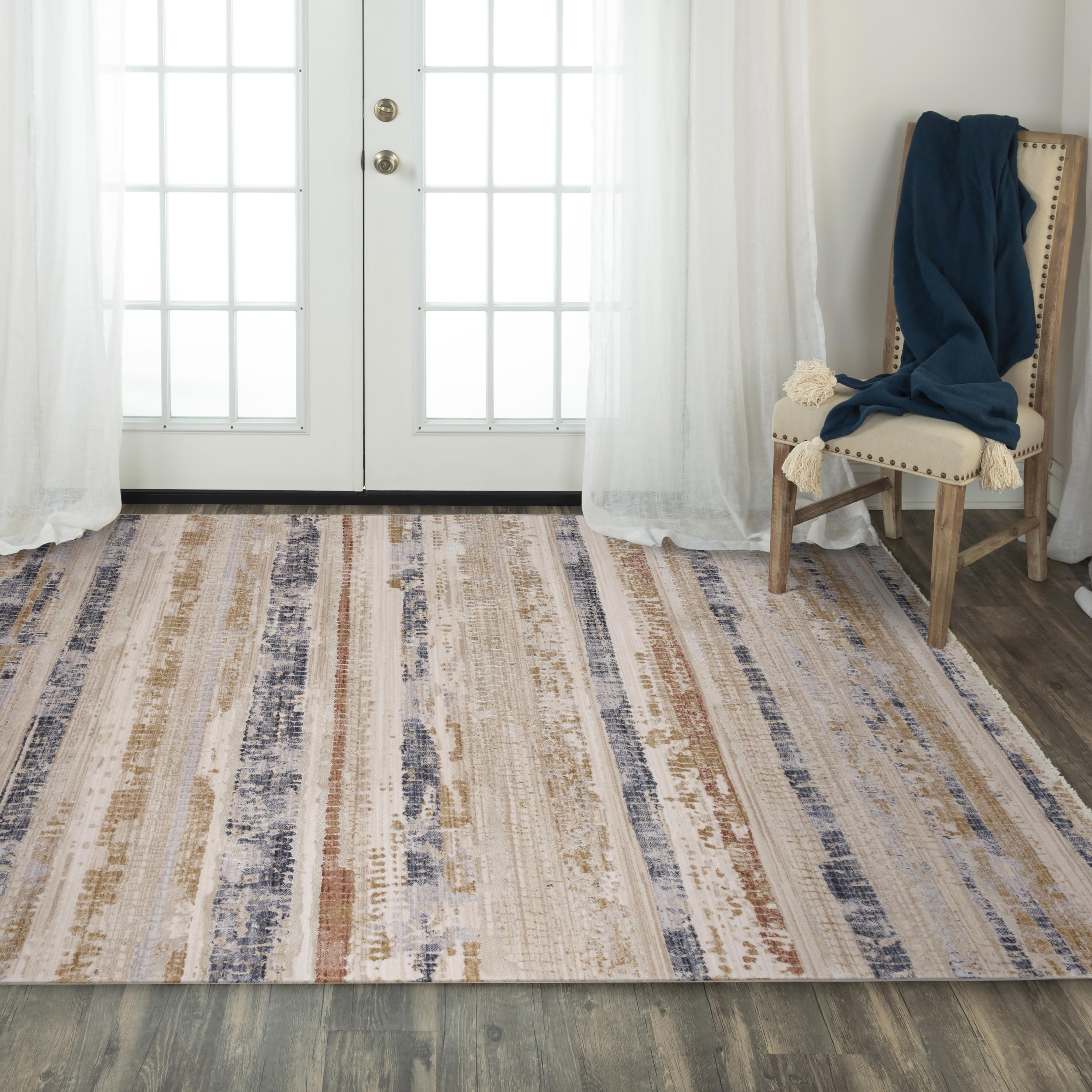 Alora Decor Poppy Striped Transitional Area Rug