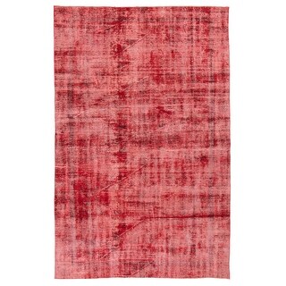 ECARPETGALLERY Hand-knotted Color Transition Red Wool Rug - 5'7 x 8'6 ...