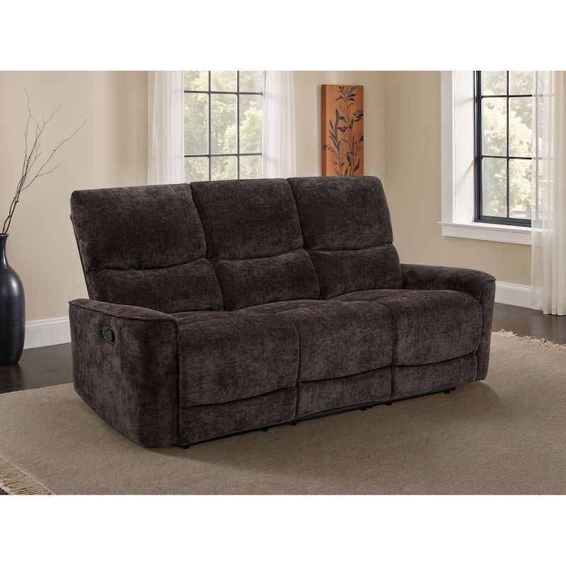 Navarro Chenille Upholstered Reclining Sofa - 79.25" x 37.75" x 40.25"