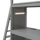 preview thumbnail 20 of 18, Twin Over Twin Bunk Bed with Desk, LED Light and USB Ports, Solid Wood Bunk Bed Frame with Storage Drawers and Bookcase Shelves