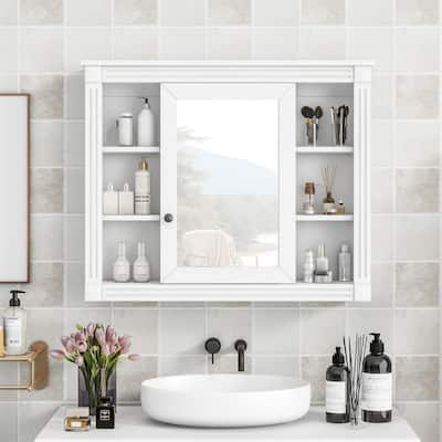 Merax Modern Bathroom Wall Cabinet with Mirror