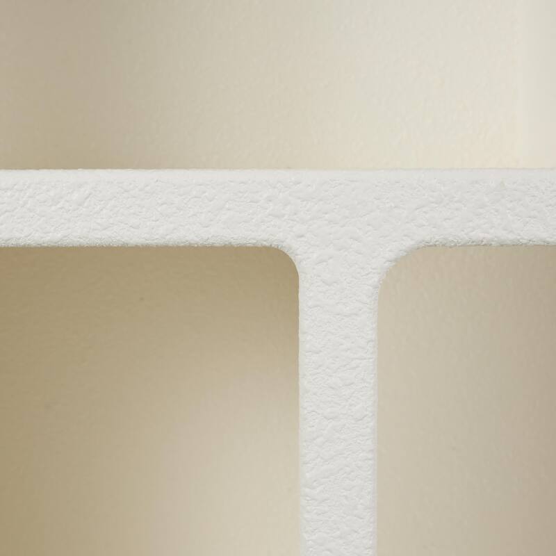 Wooden Geometric Arched Wall Shelf with Block Shapes - Cream or Black - Roche River Decor