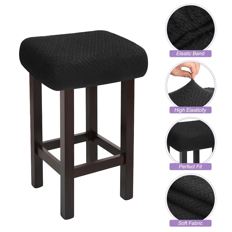 4pcs Stool Covers Rectangle, Bar Stool Covers Saddle Seat Cover