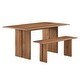 preview thumbnail 8 of 10, Amistad 60" Wood Dining Table and Bench Set