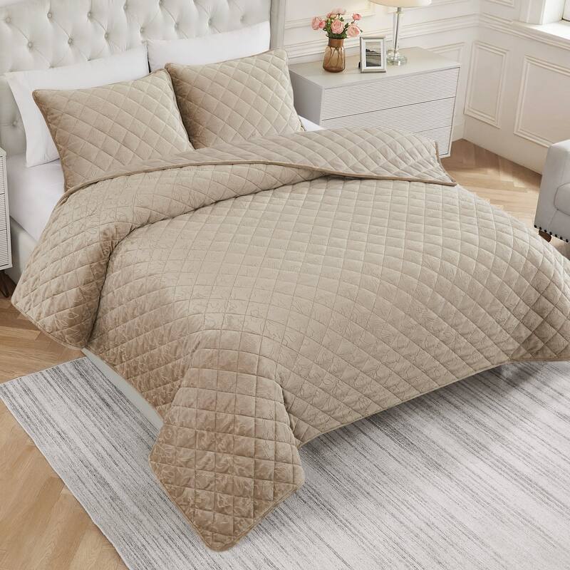 BCBG Maeve Embossed Plush Quilt Sets