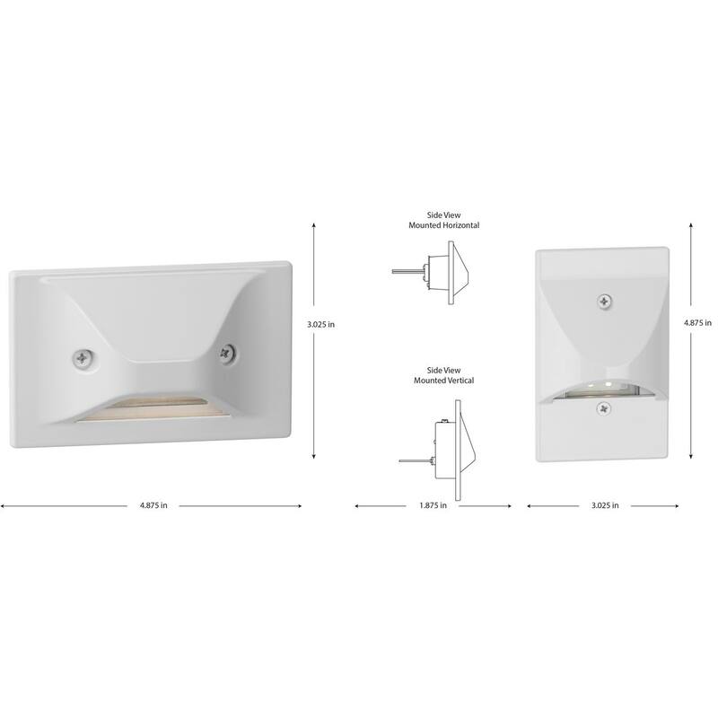 4.5-Watt 3000K Satin White Integrated LED Wall or Step Light - Small