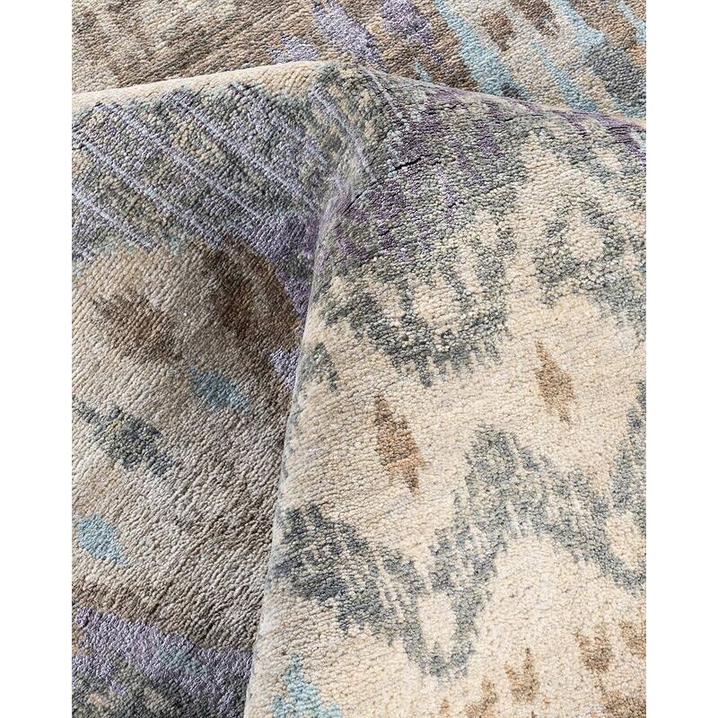 Ikat One-of-a-Kind Hand-Knotted Area Rug, Multicolor - 9' 0" x 12' 2"
