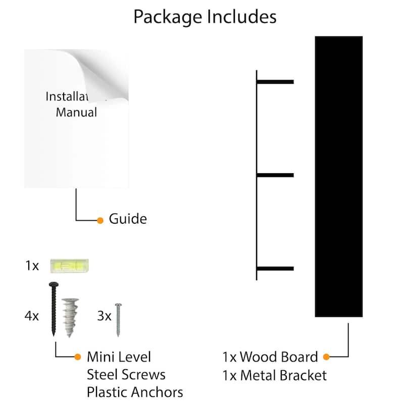 Wallniture Ronda 60 inch Floating Shelf, Wall Shelves for Living Room, Floating Bookshelves for Wall, Black Shelf