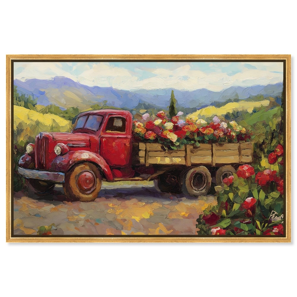 Flowers in Transit II Canvas by Art Remedy