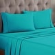 preview thumbnail 46 of 69, Superior Egyptian Cotton 300 Thread Count Solid Deep Pocket Sheet Set California King - Teal