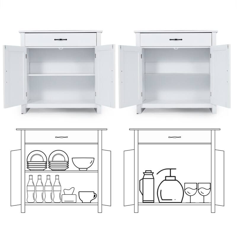AVAWING Kitchen Sideboard Buffet Cabinet Entryway Cupboard Server