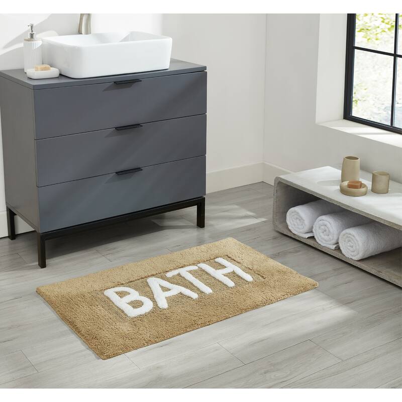 Jean Pierre Novelty Cotton "BATH" 21 x 34 in. Rug