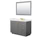Option Dark Gray, Gold Trim, White Quartz Top