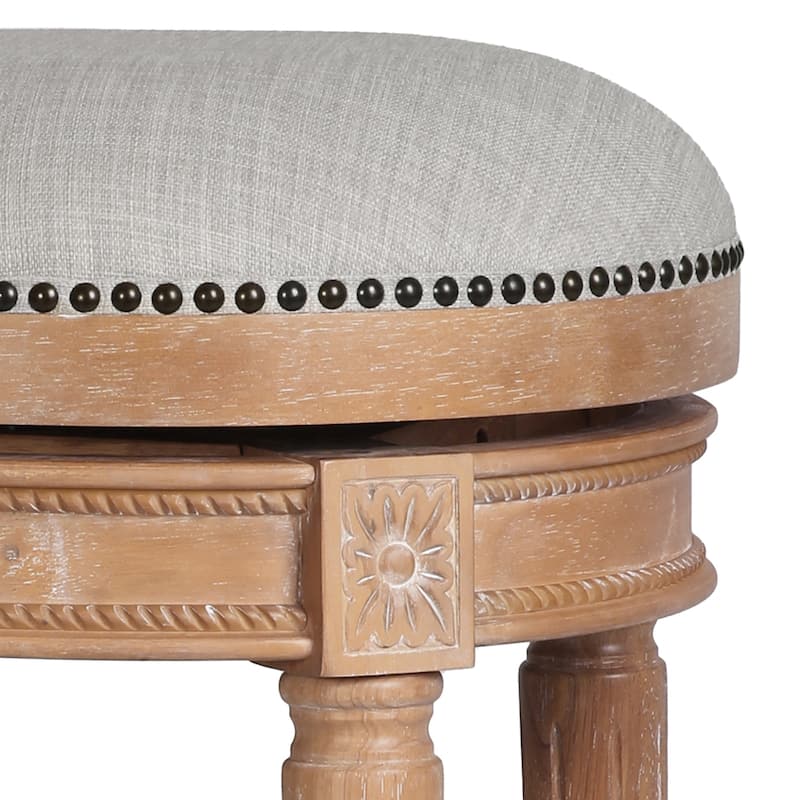 New Ridge Home Goods Chapman Backless Swivel 26" Counter-Height Bar Stool - Counter Height