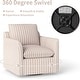 preview thumbnail 7 of 12, Swivel Accent Chair Swivel Barrel Reading Chair with Thick Padded Backrest Cushion