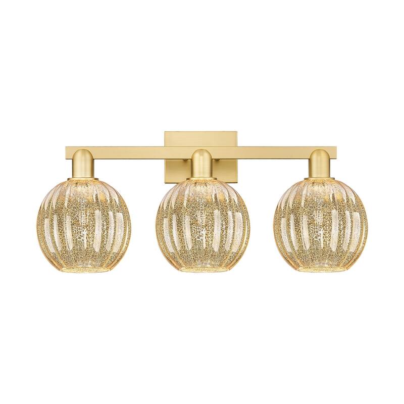 Innovations Lighting 716-3W-12-26 Preston Vanity Preston 3 Light 26" - Satin Gold / Mercury