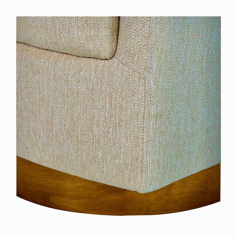 Madison Park Ashton Upholstered Swivel Chair with Wood Base