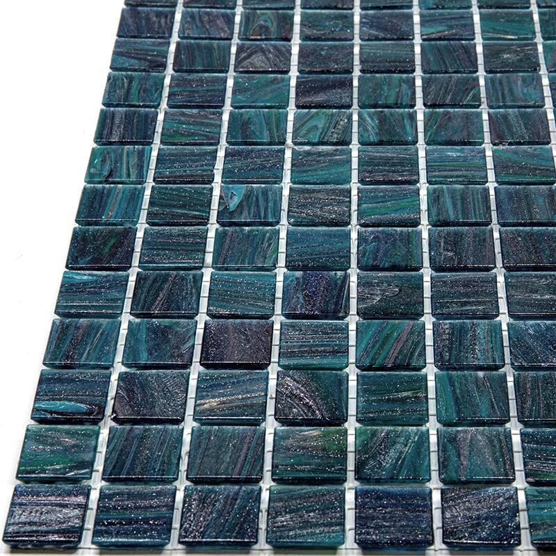 Apollo tile 12" x 12" Celestial Glossy Pine Green Glass Tile (20 sq ft/case) - 20 Pack
