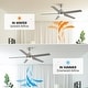 preview thumbnail 9 of 17, Vaczon 52" Brushed Nickel Modern Smart LED Ceiling Fan Reversible DC Motor with App and Remote