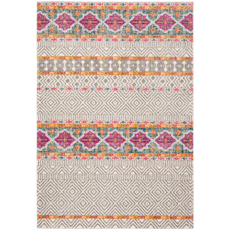 SAFAVIEH Madison Bebe Vintage Rug- - 4' x 6' - Grey/Ivory