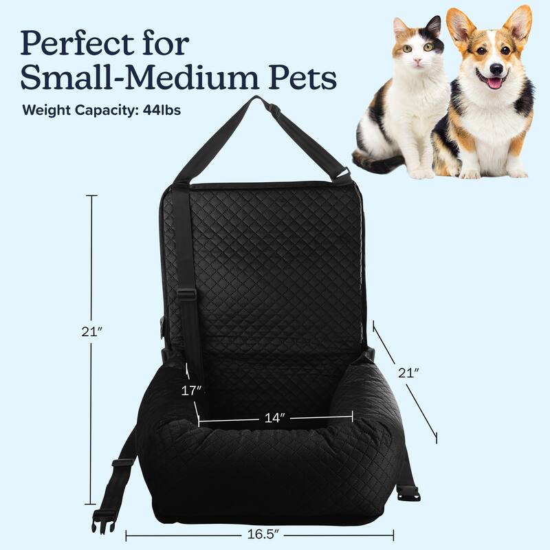 PETMAKER Dog Car Seat for Small to Medium Cats and Dogs up to 44lbs