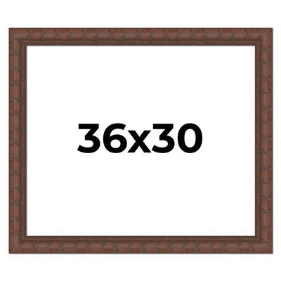 36x30 Frame Pewter Solid Wood Picture Frame Width 1.625 Inches | Interior Frame Depth 0.6875 Inches