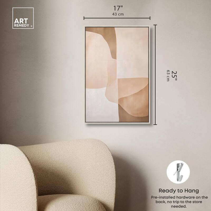 Forms in Beige II Canvas by Art Remedy