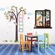 preview thumbnail 2 of 2, Walplus Monkey Height Measure 3D Animal Window View Kids Wall Sticker