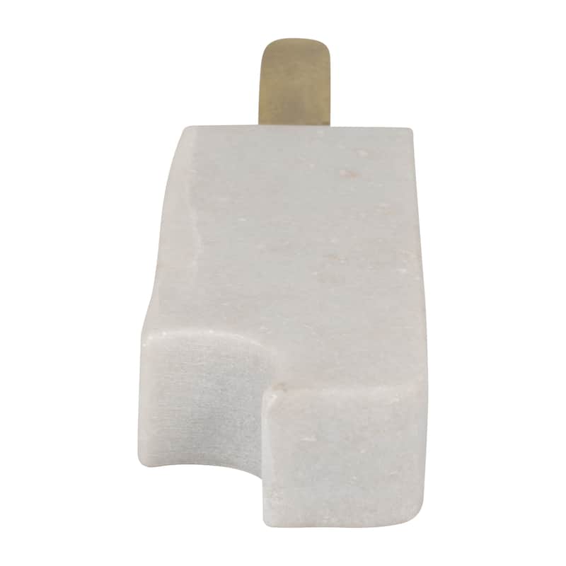 Sagebrook Home Aluminum and Marble Bitten Popsicle Sculpture - 13" x 3" x 2"