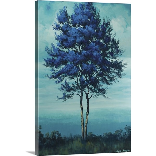Shop Blue Tree Canvas Wall Art Overstock 25491731