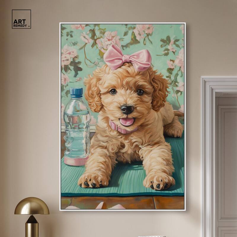 Goldendoodle Dainty Yoga Canvas by Art Remedy