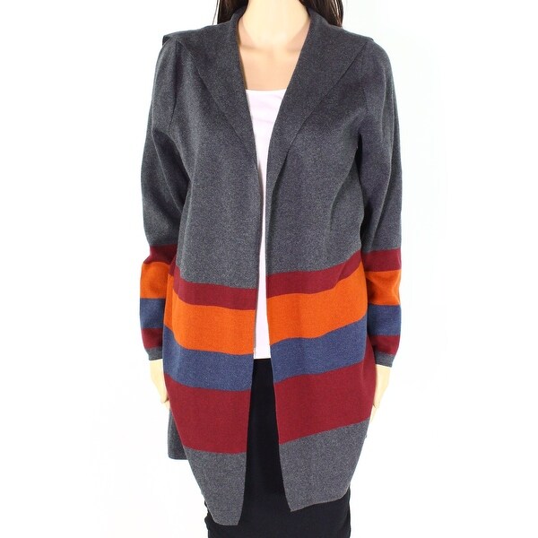 striped longline cardigan