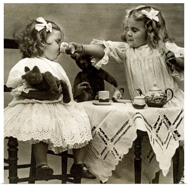 "Girls at tea party" Poster Print
