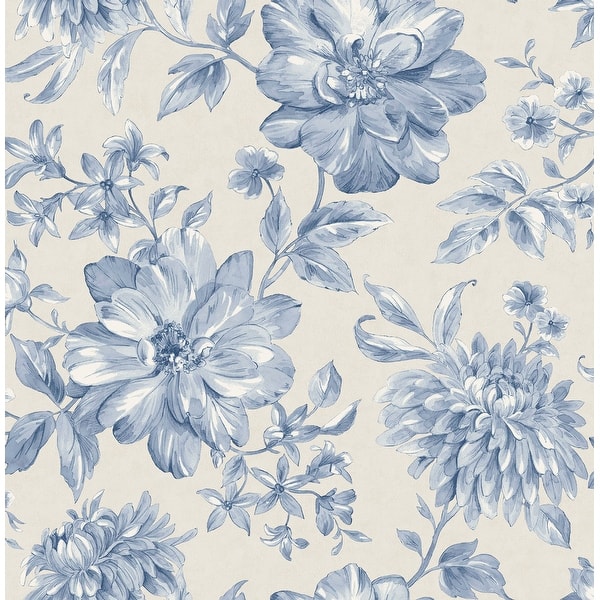 slide 2 of 7, Fine Decor Gabriela Blue Floral Wallpaper