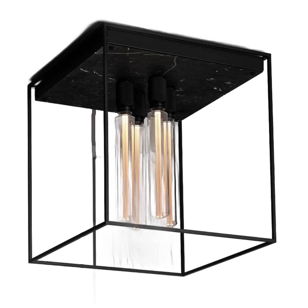 Buster + Punch NCA-02283 Caged 4 Light 20" Wide Semi-Flush Square