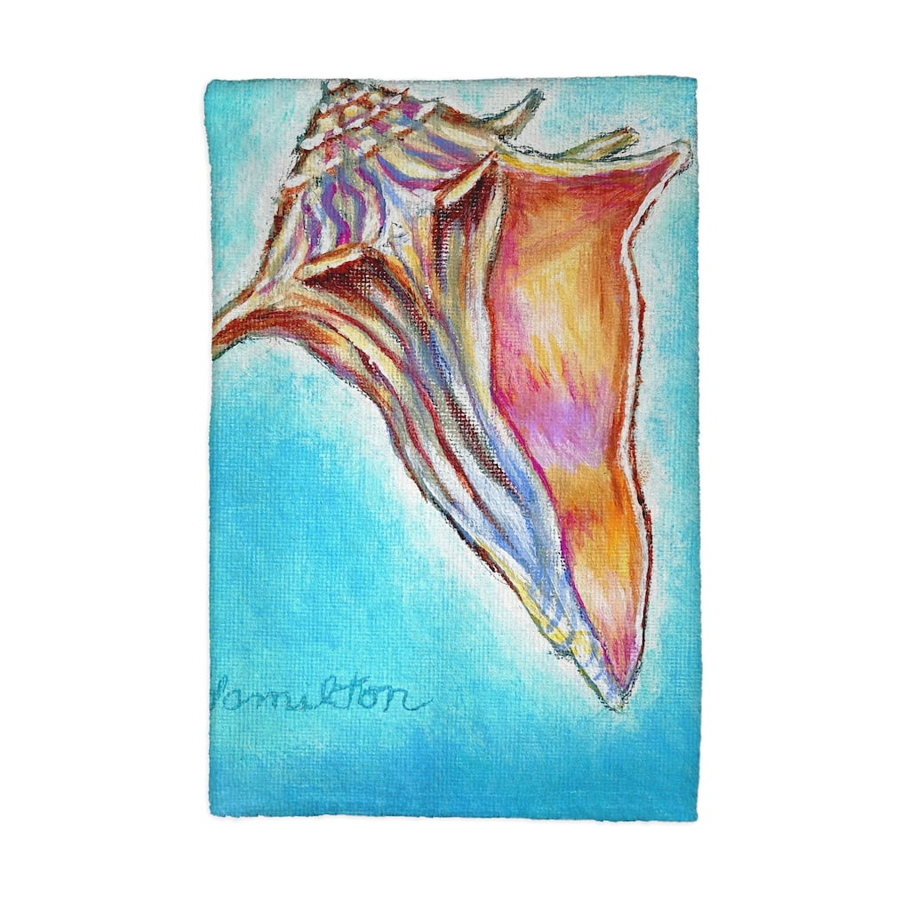 Conch in Aqua Kitchen Towel - 16x25