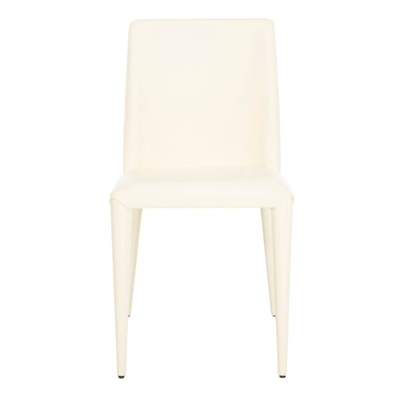 SAFAVIEH Shirlee Mid-Century Dining White Dining Chair (Set of 2) - 22.5" x 17.4" x 33.5" - 23Wx17Dx34H