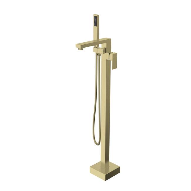 Elegant Lighting FAT-8002 Henry Floor Mounted Clawfoot Tub Filler with - Brushed Gold