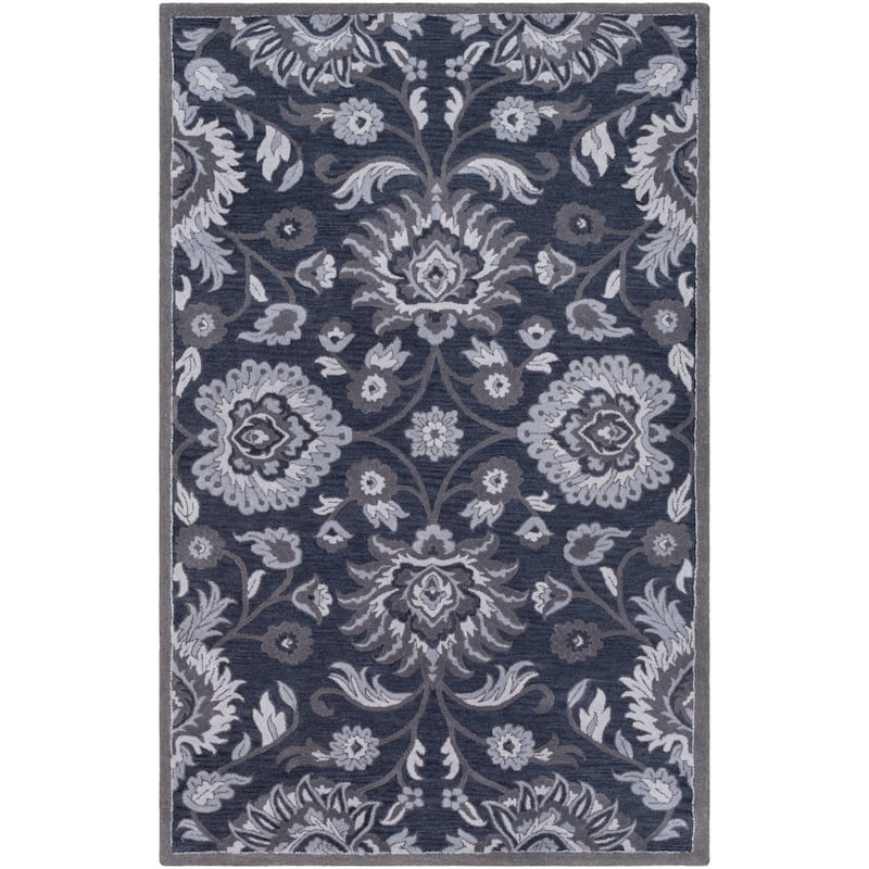 Patchway Handmade Classic Floral Wool Area Rug