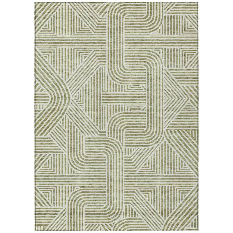 HomeRoots Abstract Transitional Rectangle Outdoor Rug