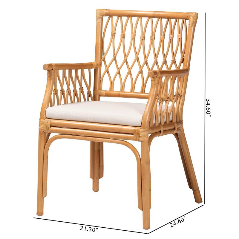 Maisa Bohemian Light Honey Rattan Arm Chair