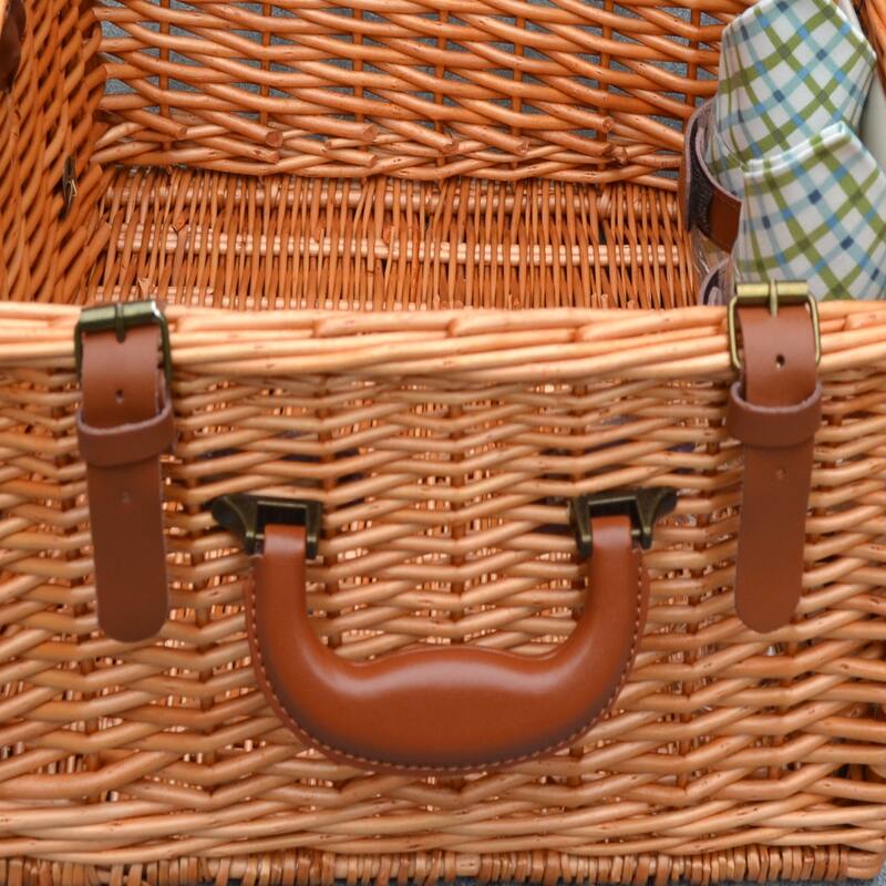 Picnic at Ascot - Willow Basket for Two with Blanket