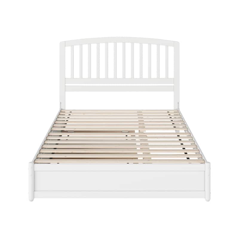 Lucia Platform Bed with Panel Footboard and Twin XL Trundle