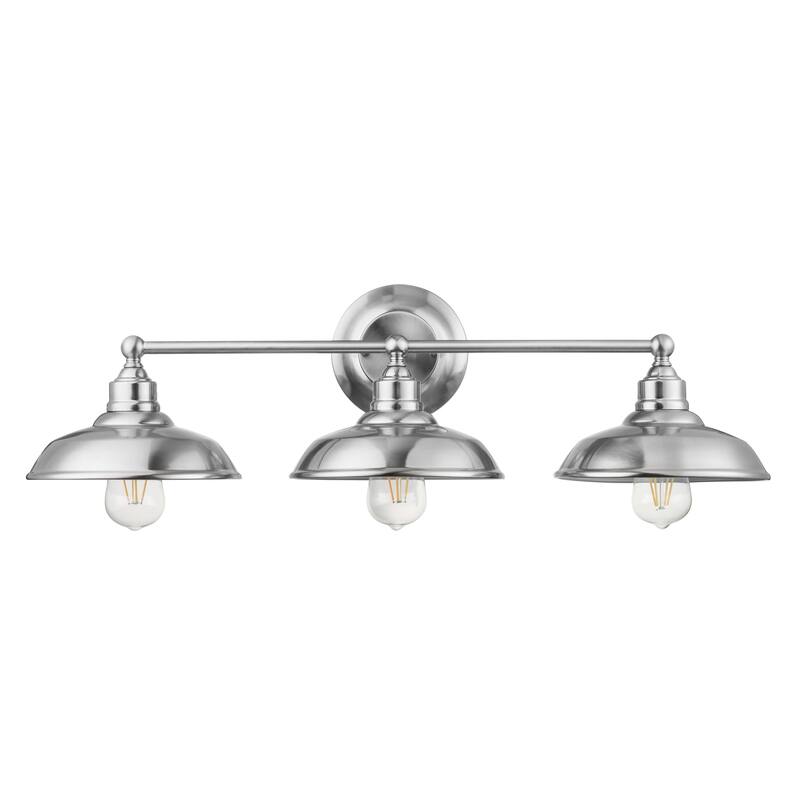 Prominence Home Lyndan, Indoor Vanity & Bathroom Light, Matte Black & Brushed Nickel Finishes - 3-Light
