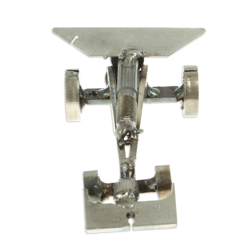 Novica Handmade Eco-Friendly Formula Recycled Scrap Metal Statuette