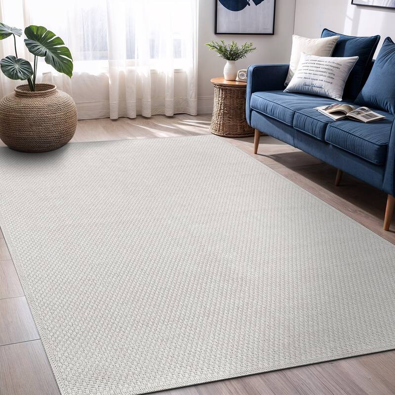 VILLADECOR Easy Jute Indoor Outdoor Weaving Area Rug