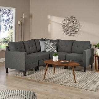 Emmie Mid-century Modern 5-piece Sectional Sofa Set by Christopher Knight Home