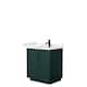 Option Green, Black Trim, White Quartz Top