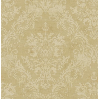 Seabrook Designs Lidia Floral Damask Unpasted Wallpaper