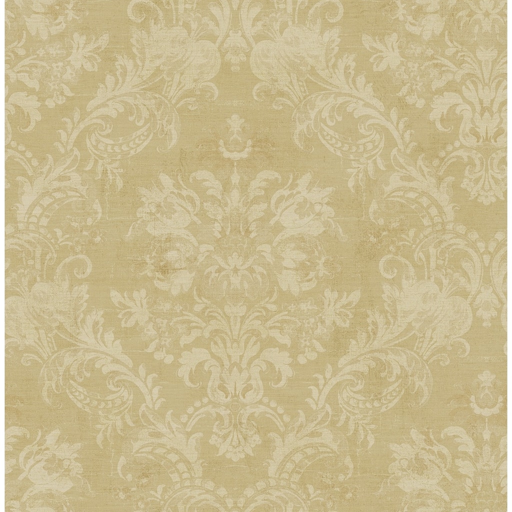 Seabrook Designs Lidia Floral Damask Unpasted Wallpaper